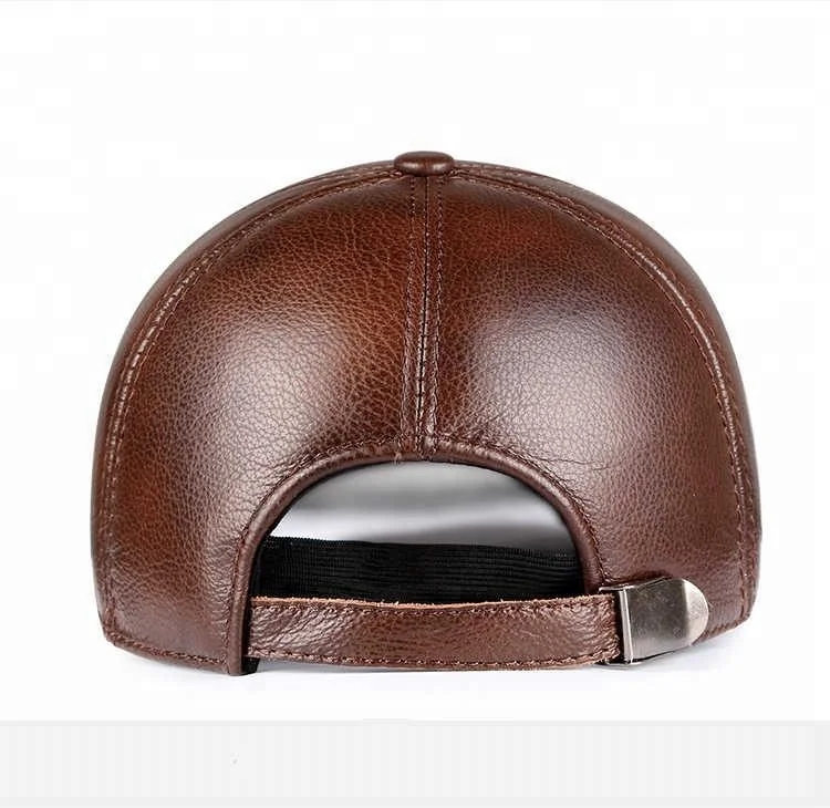winter sipple cap hat high quality black leather snapback caps
