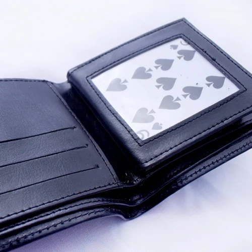 Card into magic wallet fire flaming Magic tricks