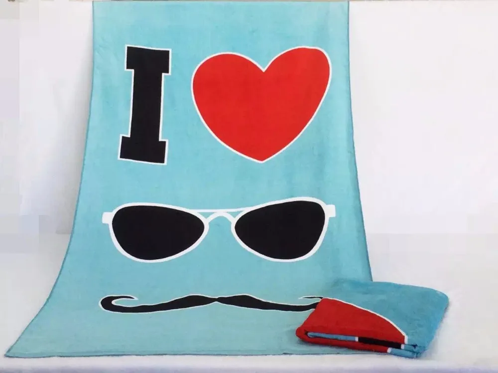 
100% cotton beach towel Reactive Printed Velvet Towel TERRY TOWEL 