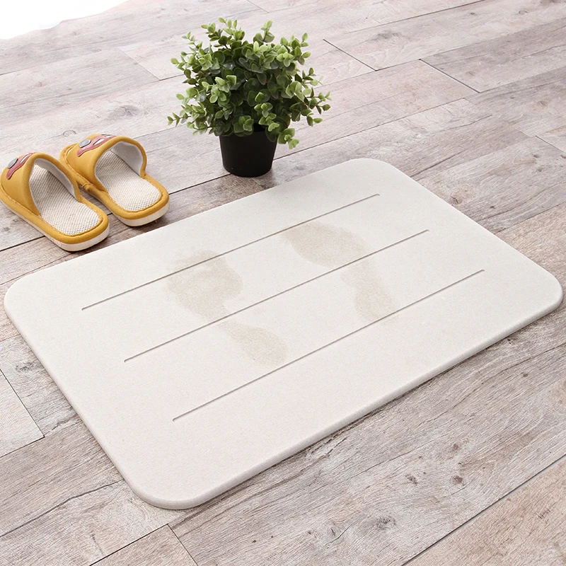 diatomite bath mat custom luxury europe water-absorption durable floor towel bath mat
