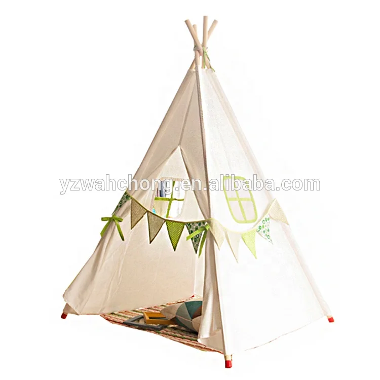 
Cotton Canvas Children Play House Teepee Indian Kids Tent 