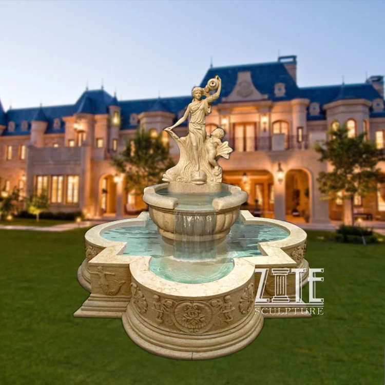 Western Style marble garden fountain leroy merlin