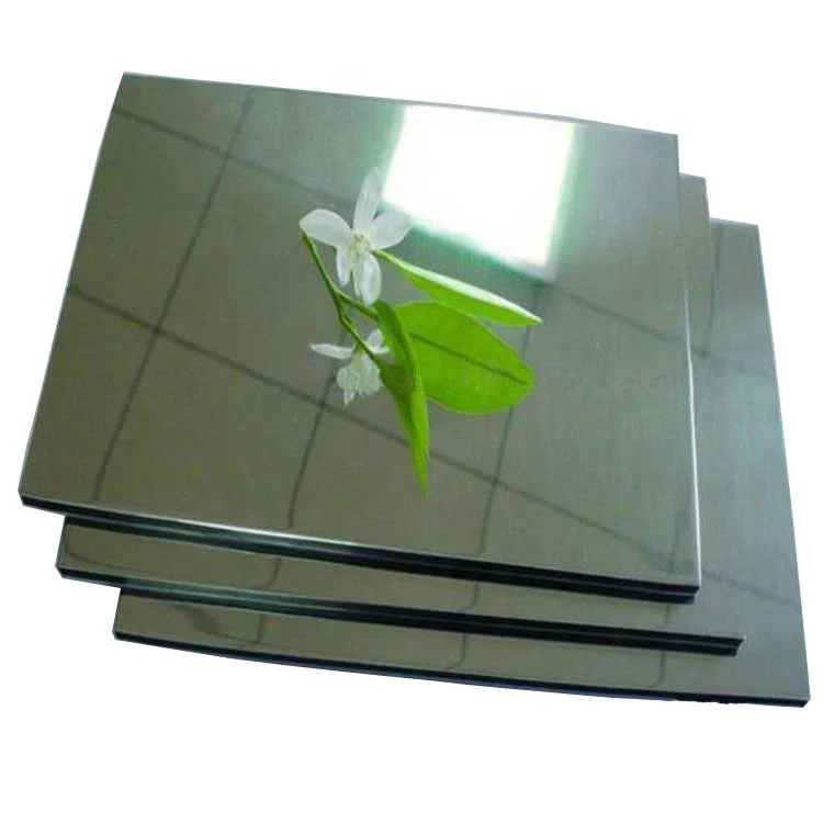 Eco Friendly Custom Building Facade Mirror Coated Aluminum Composite Sheet
