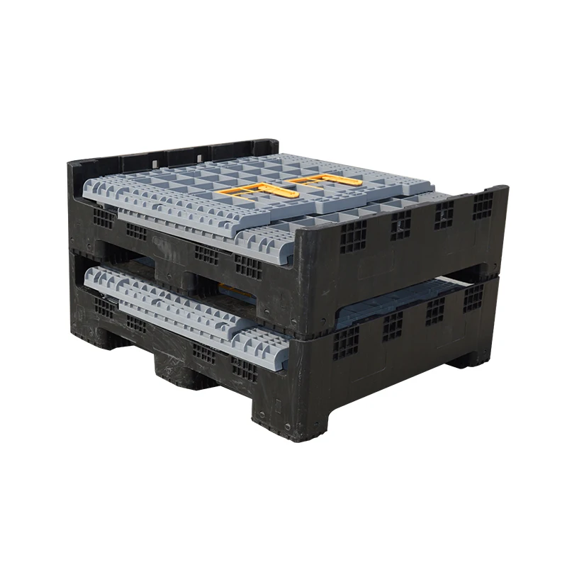 Hdpe Heavy Duty Solid Transport Industry Large Folding Plastic Pallet Box