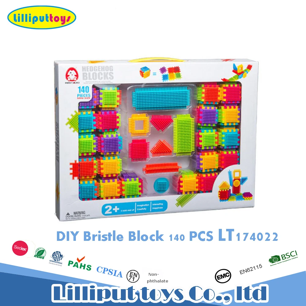 
56 pcs- Children educational plastic connecting basic building bristle block set 