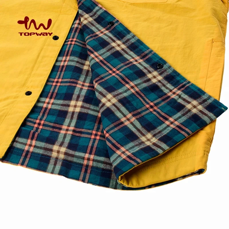 Мужская одежда от производителя, двухсторонняя одежда AB, обычная рубашка в клетку с двусторонними длинными рукавами и пуговицами, Лидер продаж