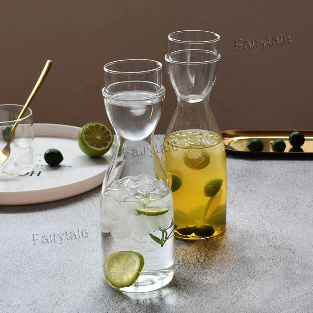 
Nordic Style Transparent Glass Pots Cup Carafe Set One Person Drinking Glass Water Pot 
