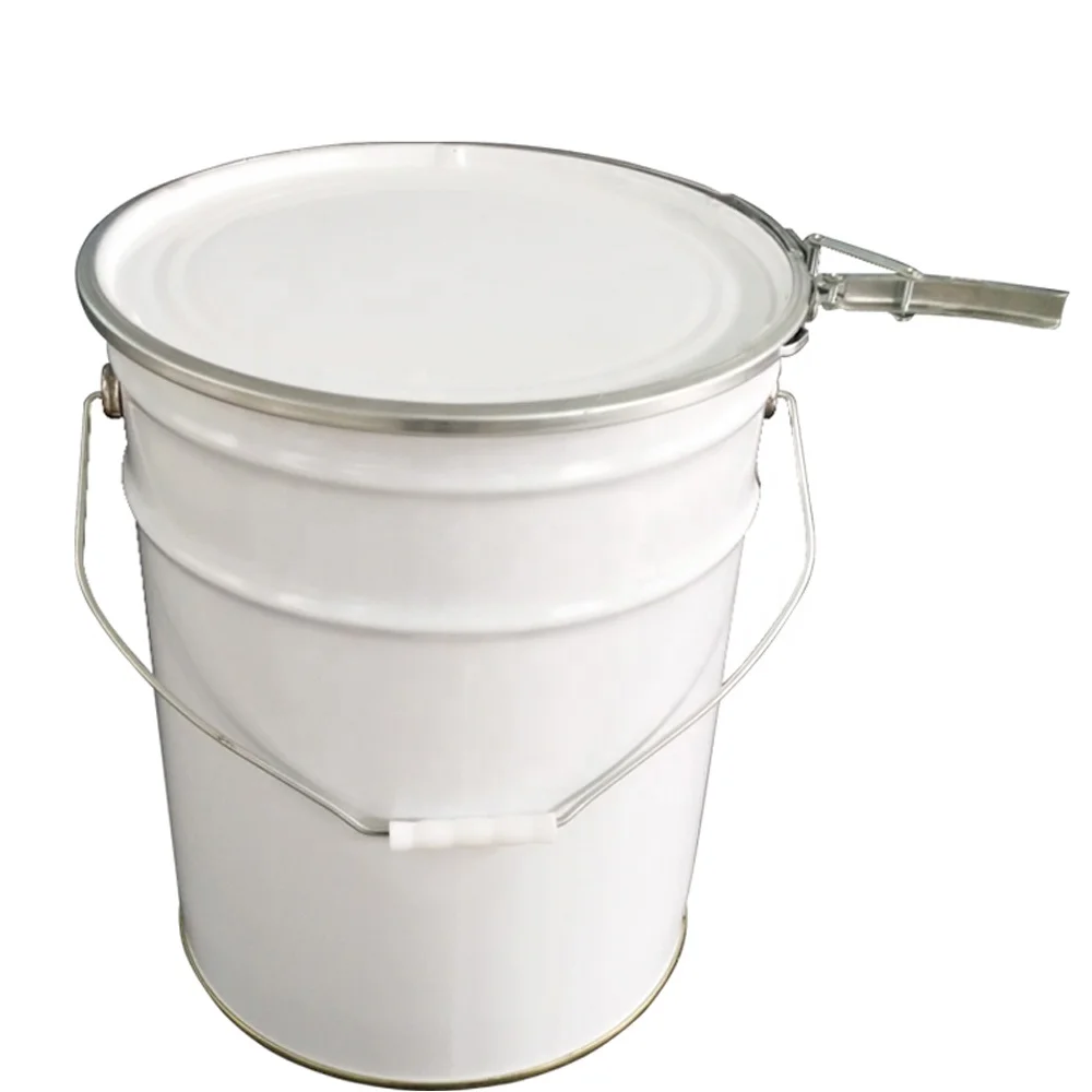 
20L metal bucket with iron hoop lid for chemical use paint pail 