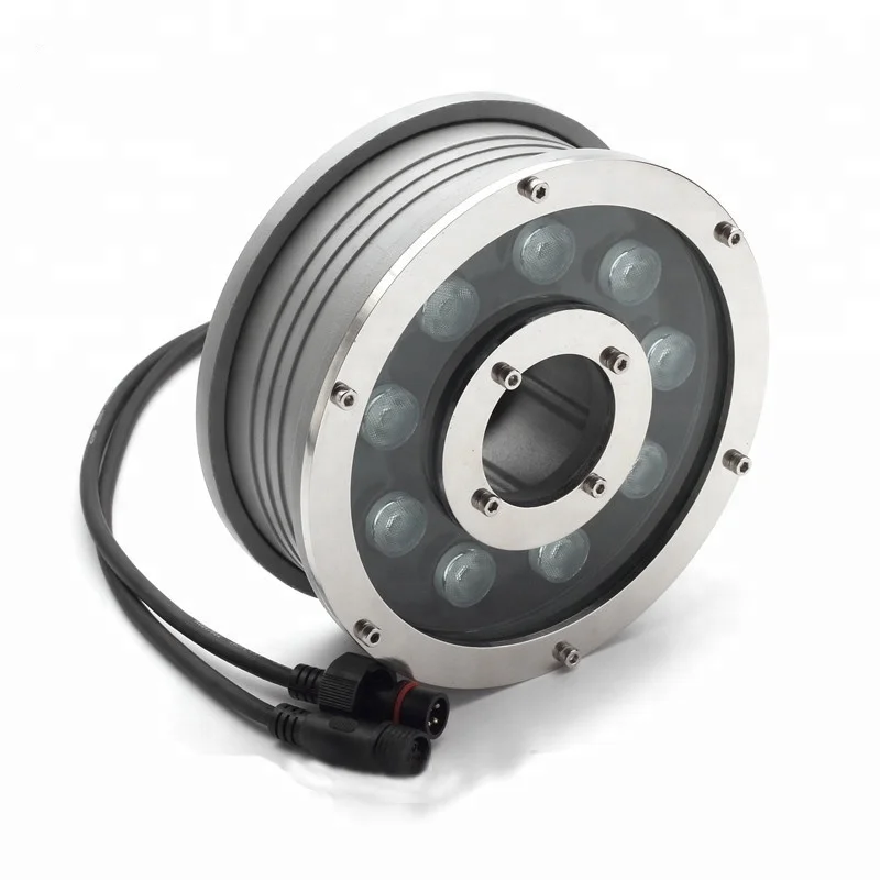 Stainless Steel DC24V DMX RGB IP68 Donut Ring LED Underwater Light Underwater LED Donut Pond Ring Lights