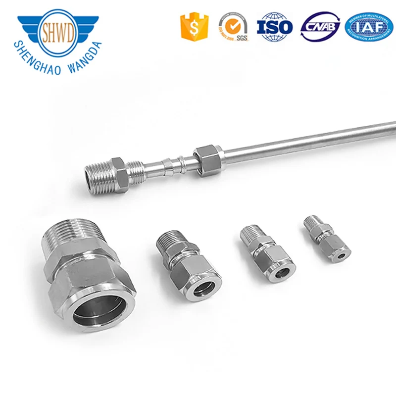 Hydraulic Stainless Steel Union Connector/Compression Double Ferrule Tube Fittings