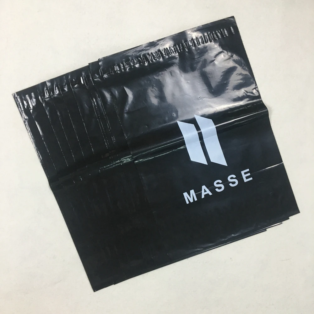 custom printed  personalised large   black poly plastic postage mailers mailing envelope bags clothes shipping