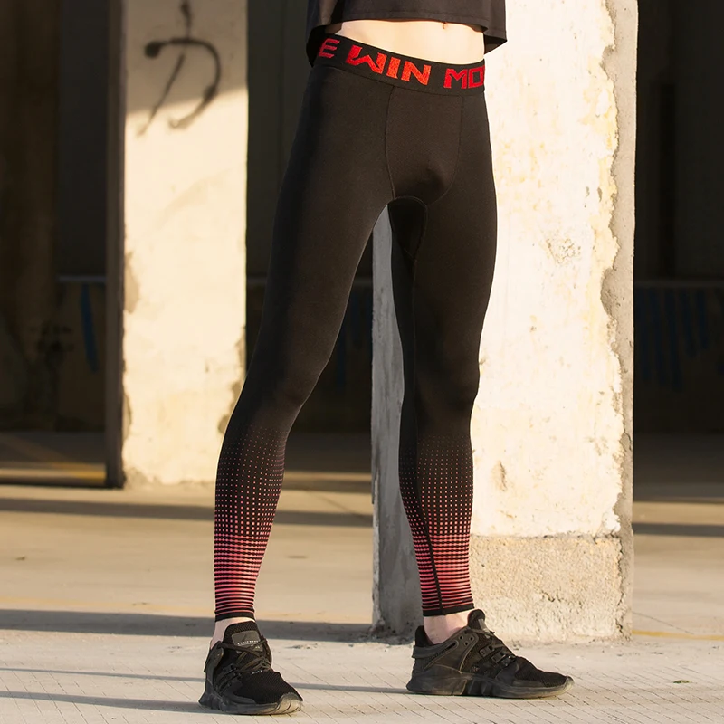 Sexy Mens Leggings GYM Leggins Sport 86% Polyester 14% Spandex Running Pants
