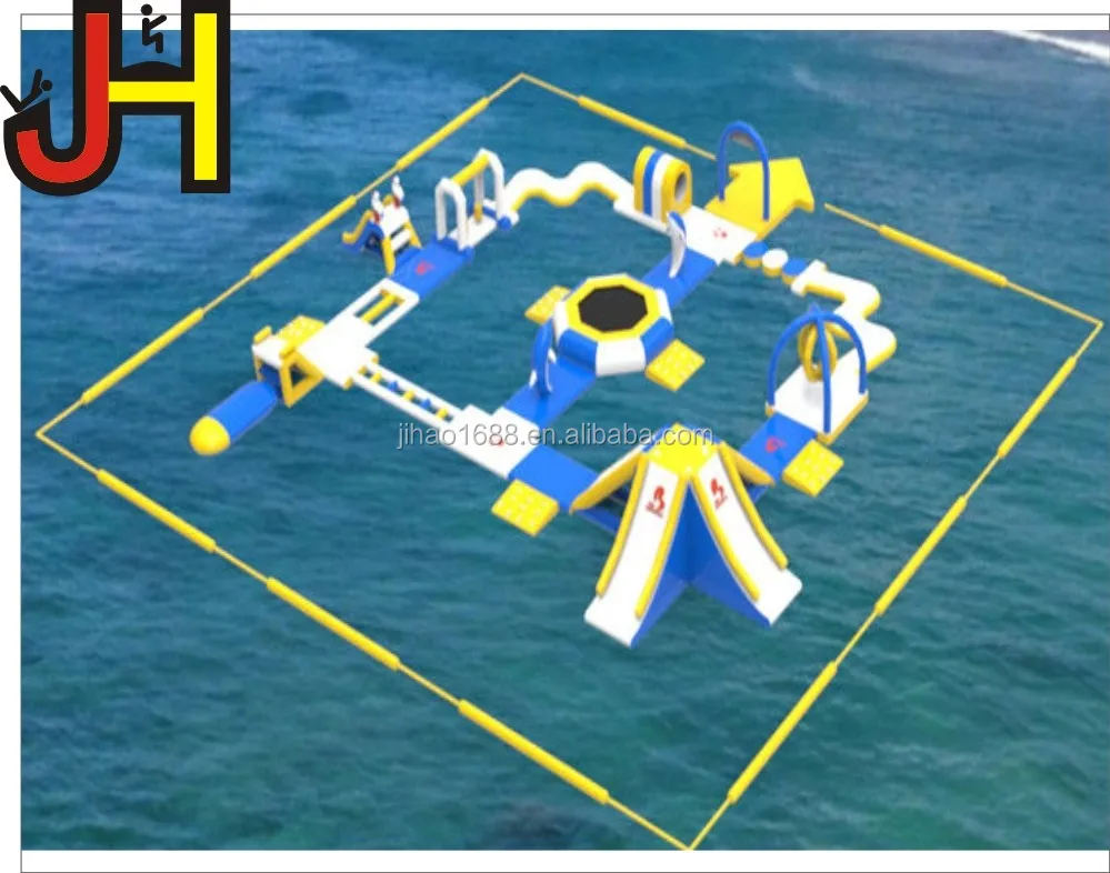 Summer Large Inflatable Sea Water Park Fun Floating Aqua park Water Obstacle Games