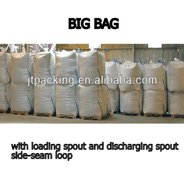 
1000kg 1.5 tons Flat Bottom Option (Discharge) and Top Fill Spout Top Option (Filling) fibc bulk bag specifications 