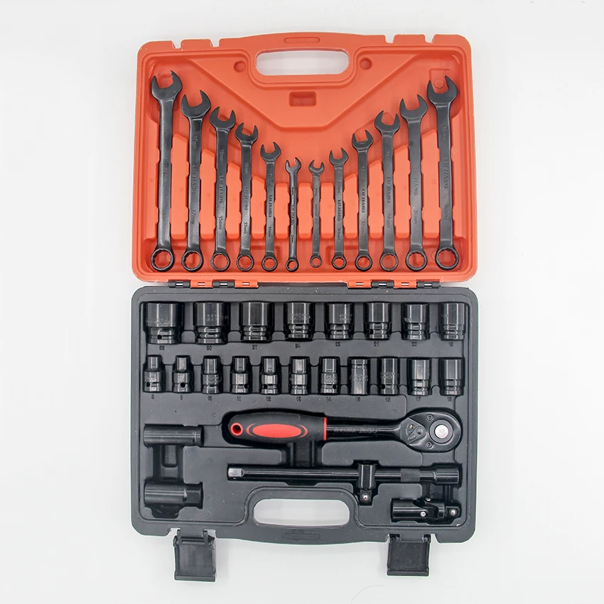 37 PCS Car Cr-V Mechanics Tool Set Complet Plastic Toolbox for Car Motor Bike Repair