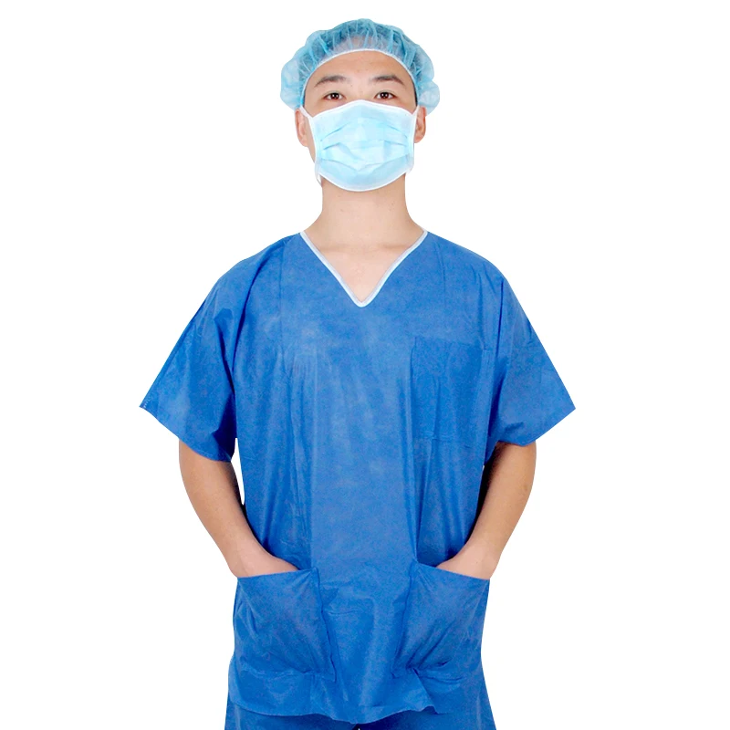 Disposable Medical Scrub Suit Nurse Hospital Uniform Scrub Set For Doctors