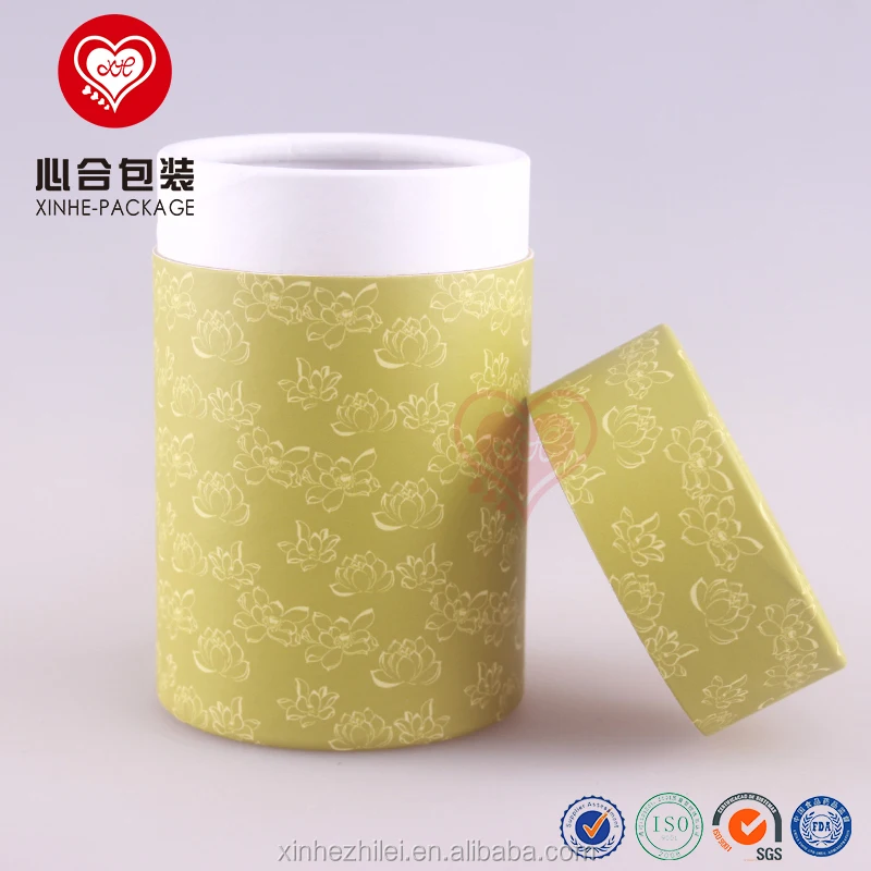 Заводская цена картонный бумажный цилиндр упаковочная коробка для чая для хранения