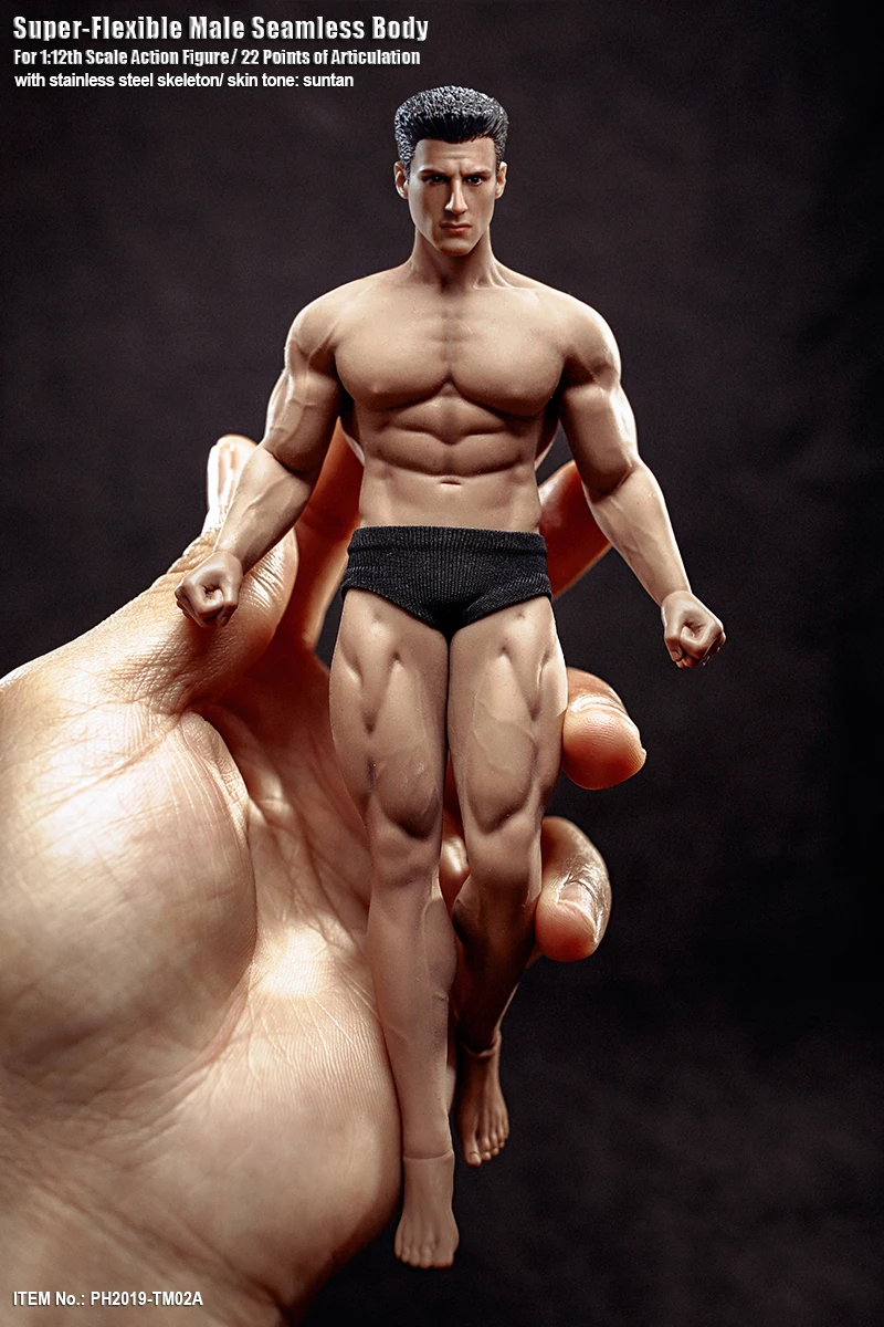 In Stock  TBLeague TM01A/B 1/12 Super Fitness Flexible Male Seamless Body Head Mini Figure Model for Fans Gifts