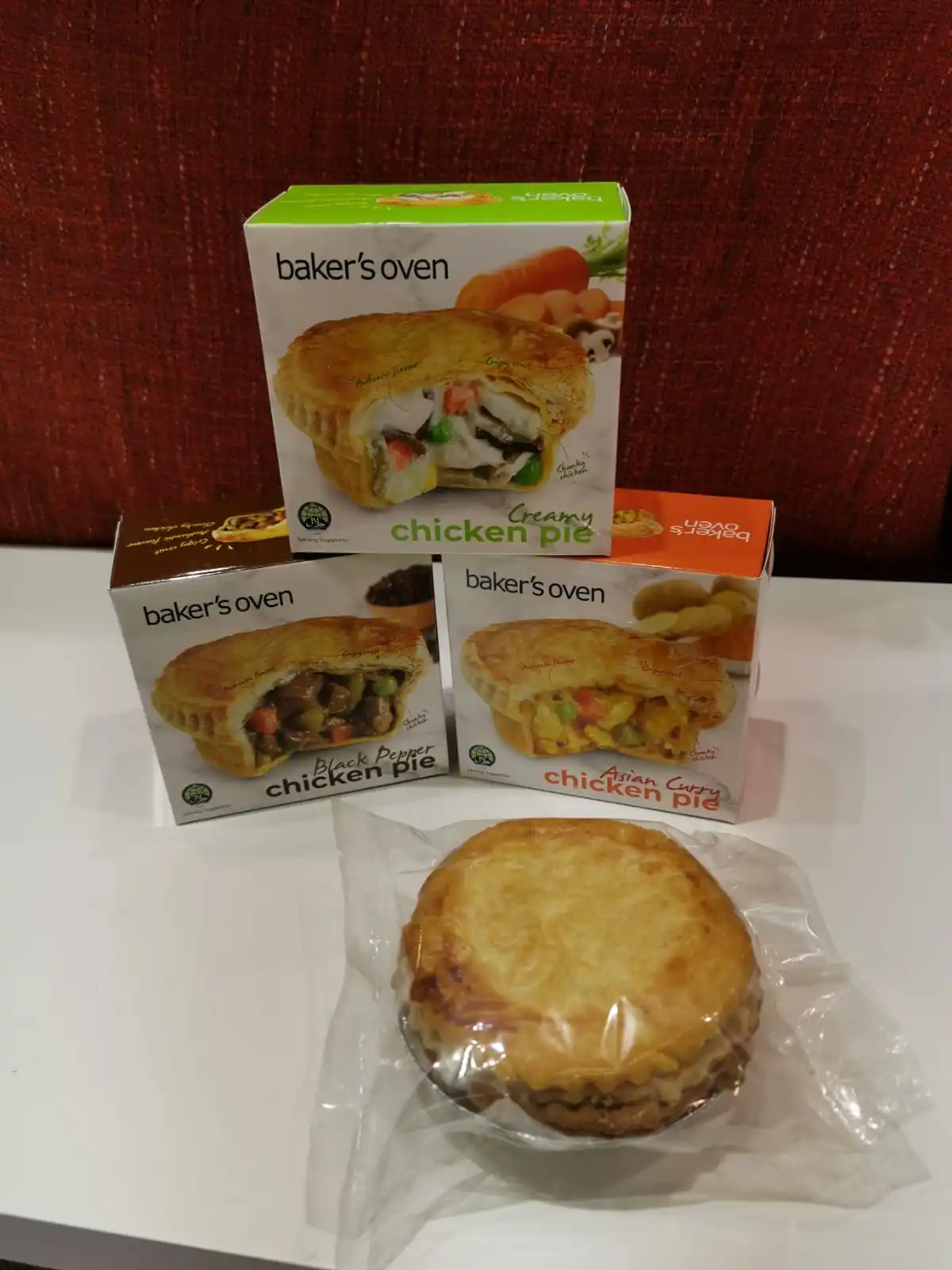 
Frozen Spicy Pastries Creamy Spices & Herbs Flavor Round Asian Curry Chicken Pie With Colored Box Packaging 