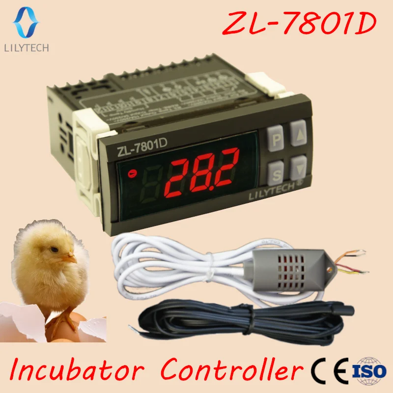 ZL-7801D, Egg, Incubator Controller, hygrostat thermostat, Temperature and Humidity Controller, Lilytech, xm18