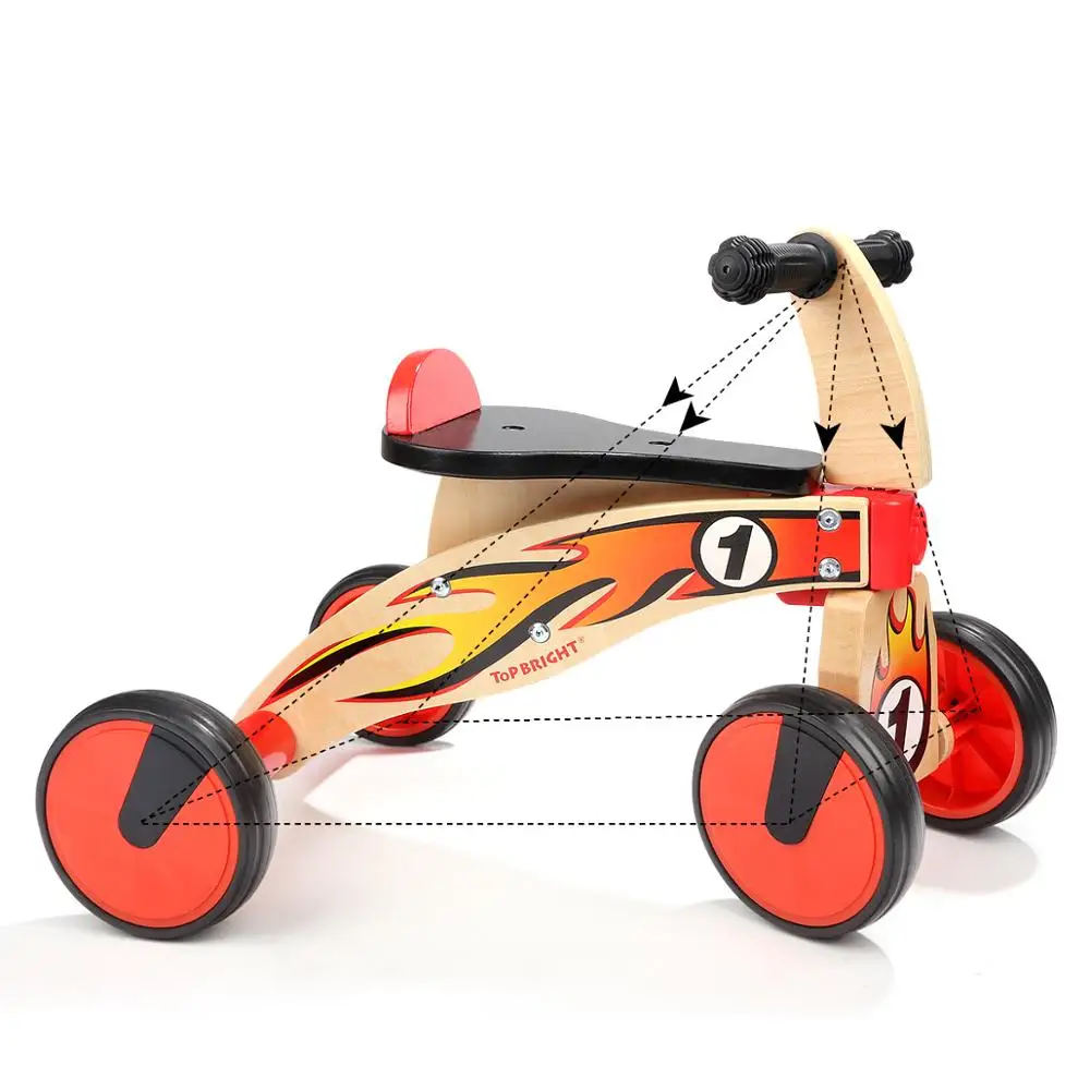 Topbright Kids Wooden Ride on car baby balance bike Toy ,wooden balance bikes