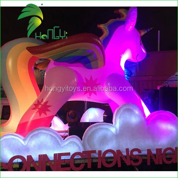 Customized PVC Inflatable Animal Sex Toys, Giant Inflatable Rainbow Unicorn Horse For Sale