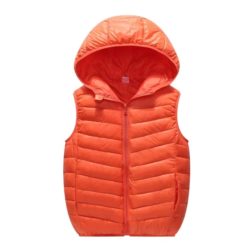 
Wholesale High Quality Simple Style Quilted Lightweight Winter Zipper Vest For Kids Boys 