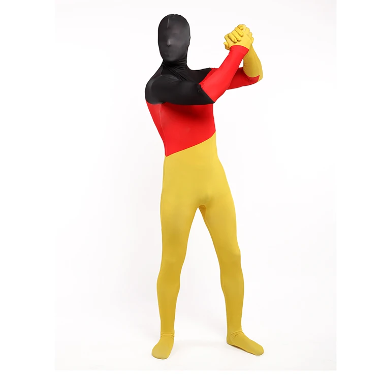 
New Costume Full Bodysuit red colors lycra Catsuit Zentai for male 