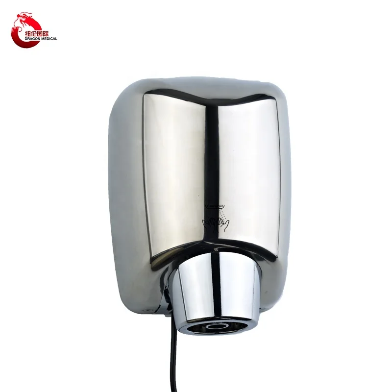 2019 New design wall mounted custom color automatic intelligent hotel bathroom brush motor hand dryer