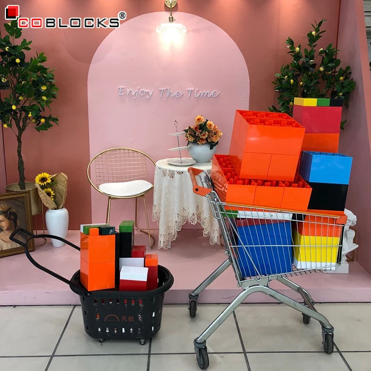 Новый дизайн мультфильм блоки пластиковая мебель для детей