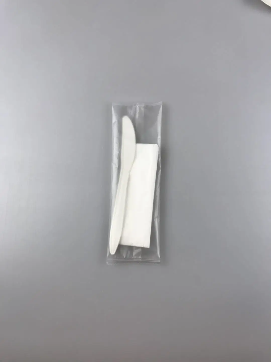 
biodegradable spoon individual wrapped with tissue plastic spoon eco friendly 