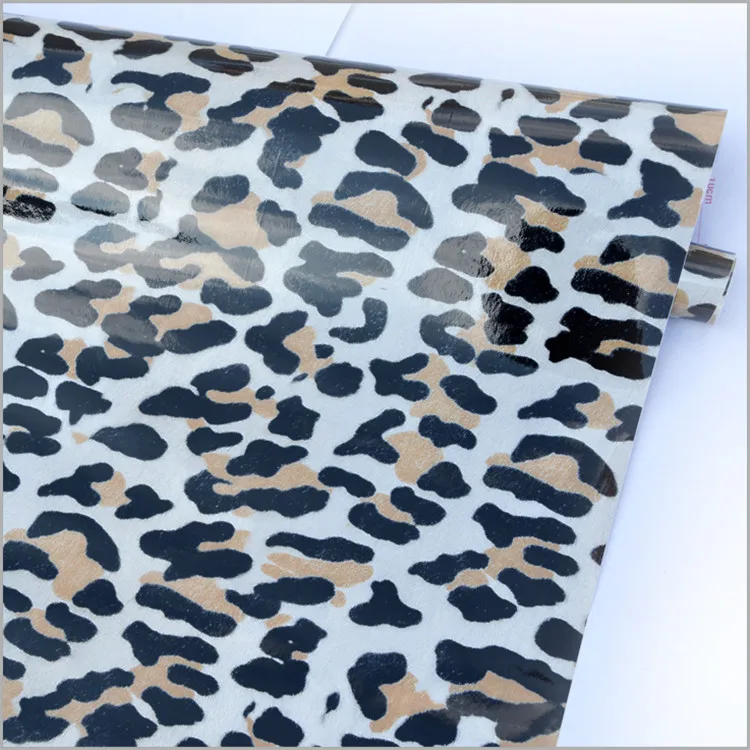 
Leopard printed self adhesive wallpaper home decoration wall paper 