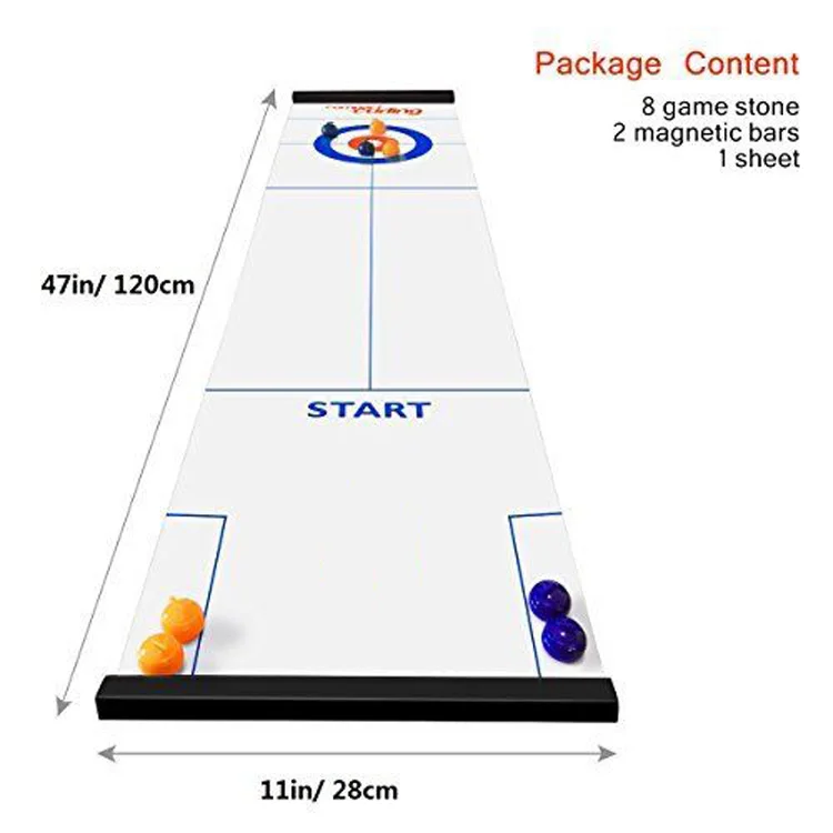 
Tabletop Curling Game Portable Mini Travel Kids Adults Family Sports Board Game 