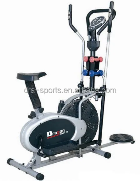 
Gym Master 4 in 1 Elliptical Exercise Bike Cross Trainer with AB Twister & Dumbbells 