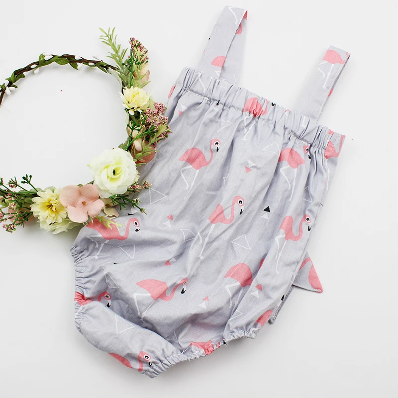 
Fashion Princess Style Lovely Pattern Flutter Woven Cotton Summer Girl Baby Romper 