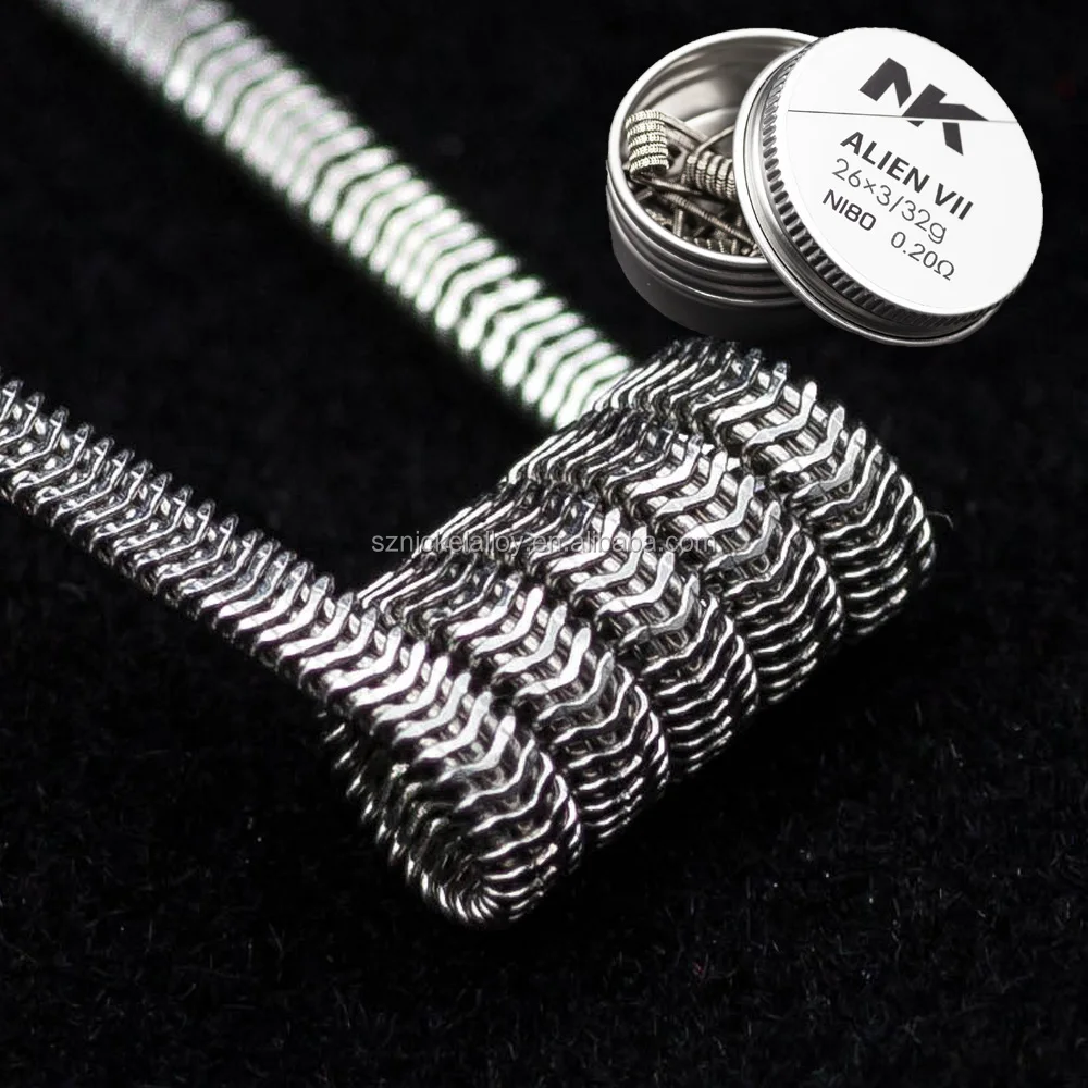 NK prebuilt coil fused alien clapton wire vape atomizers premade vape coils