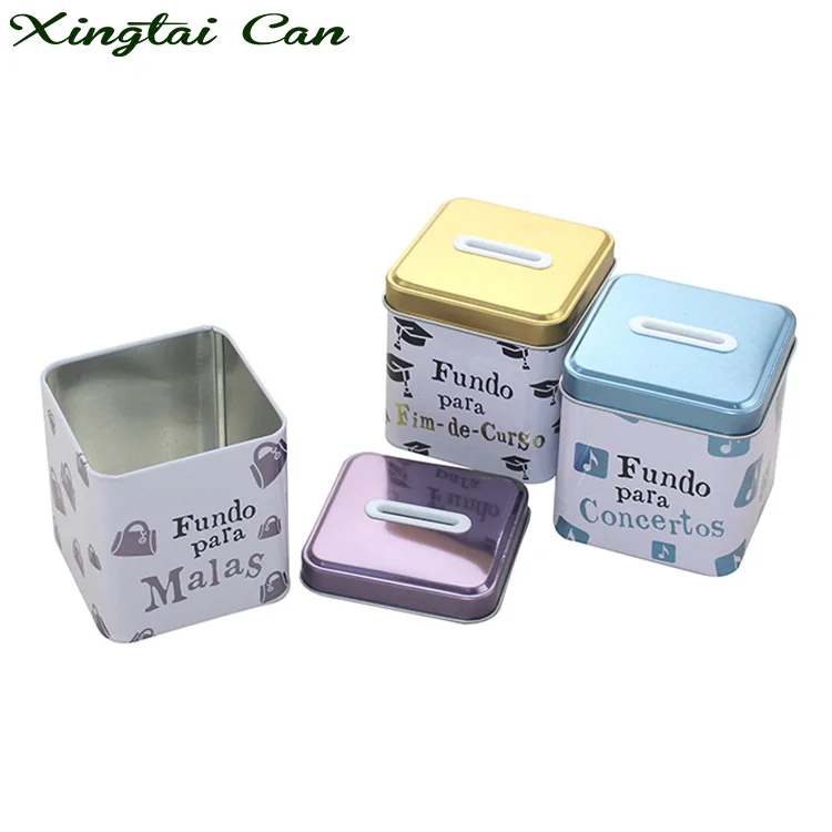 
Economical custom design wholesale candy tin piggy bank 