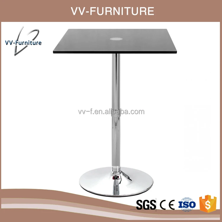 Лидер продаж, современный квадратный барный стол из закаленного стекла с регулируемой высотой