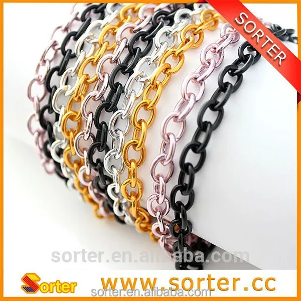 fashionable golden chains for handbag and garment accessories