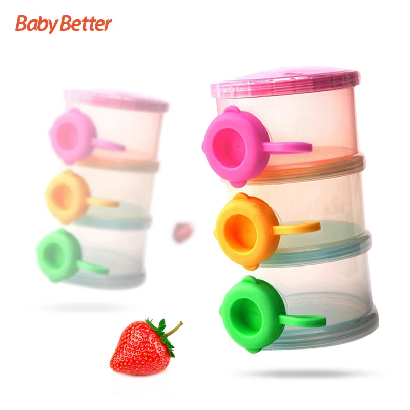 
BPA Free Plastic Baby Food Milk Storage Baby Feeding Case 3 Layers Milk Boxes Container 