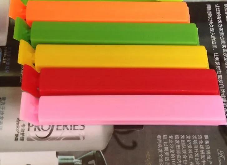 
Colored Plastic Bag clip Plus size Sealer up for food flavoring trash pack Kitchen accessories Novelty household 