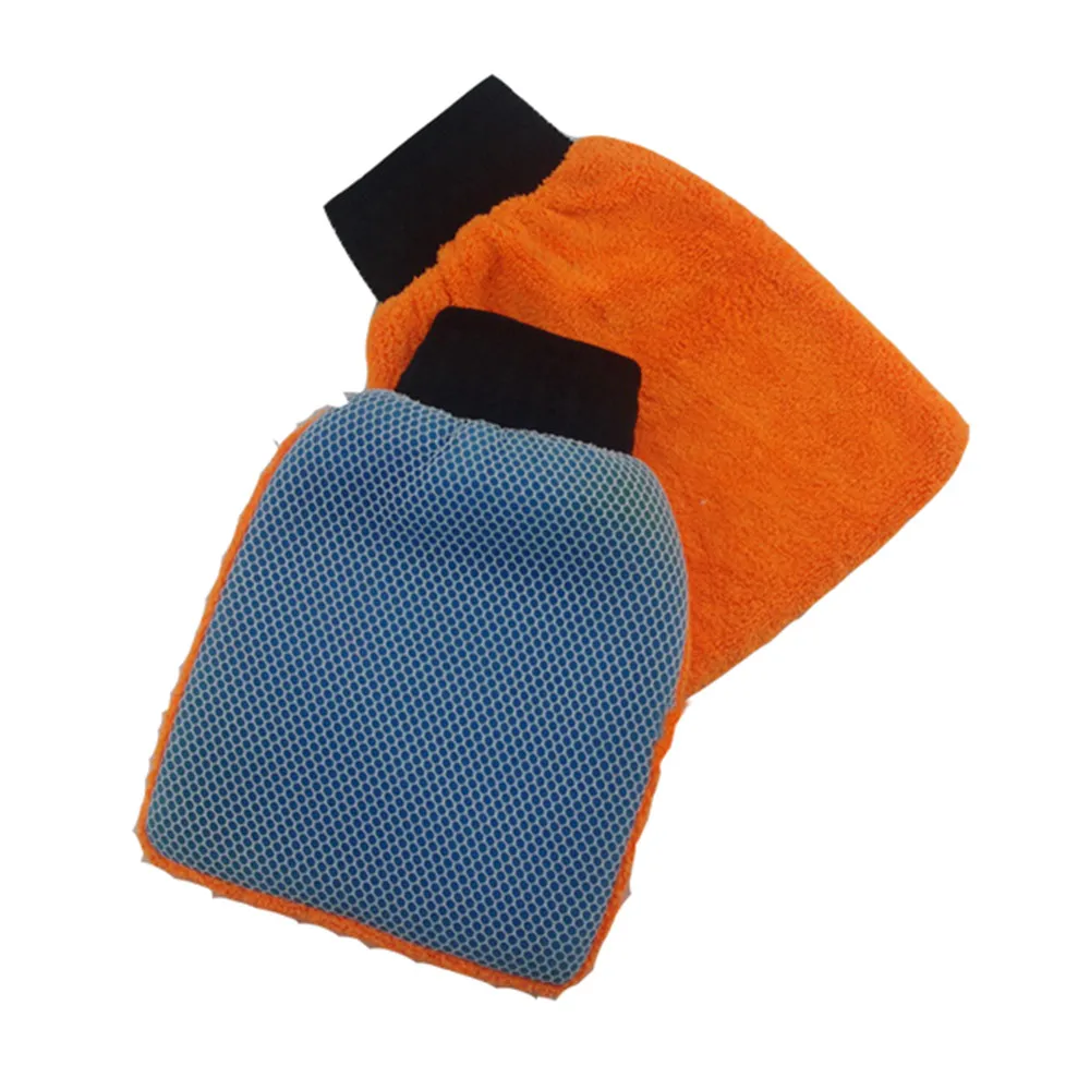 New style car wash mitt with chamois/Microfiber Car Cleaning mitts/Sheepskin wash mitt for car cleaning