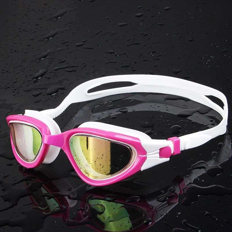 Swimming goggles with myopic lens  anti-fog goggles swimming waterproof adult HD unisex myopia large frame