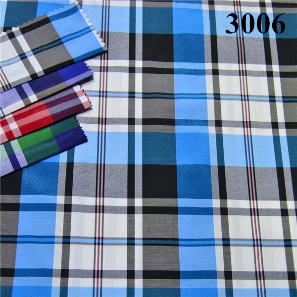 Check design tc yarn dyed fabric for shirt and shorts