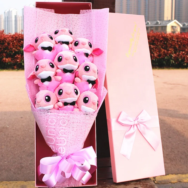 Детская плюшевая игрушка со звездами, букет на День святого Валентина, подарок