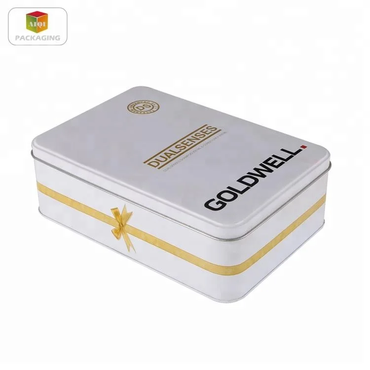Wholesale rectangular metal tinplate white household first aid tin box
