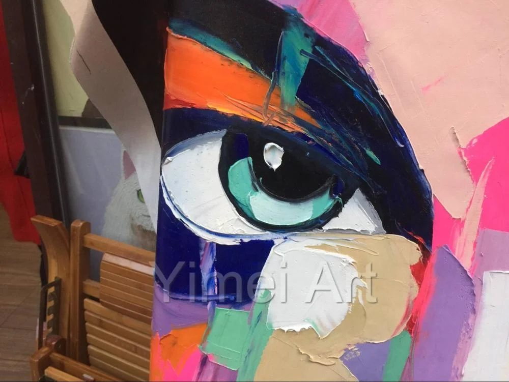 Colorful Woman palette knife Portrait hand painted Modern Pop Art cuadros decorativos other paintings wall graffiti art picture