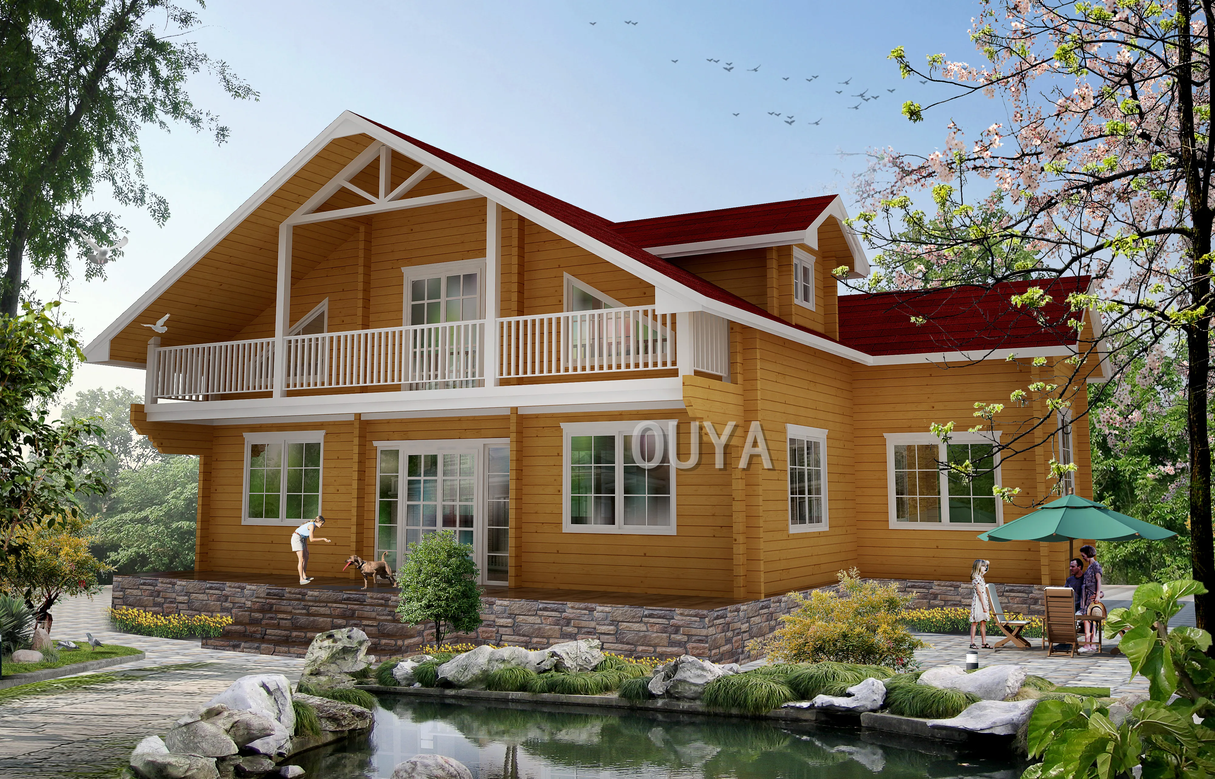 2020 High quality Chinese Original prefabricated wooden houses and villas