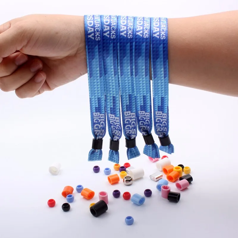 Custom fabric sublimated satin ribbon wristband friendship bracelets for hallowmas