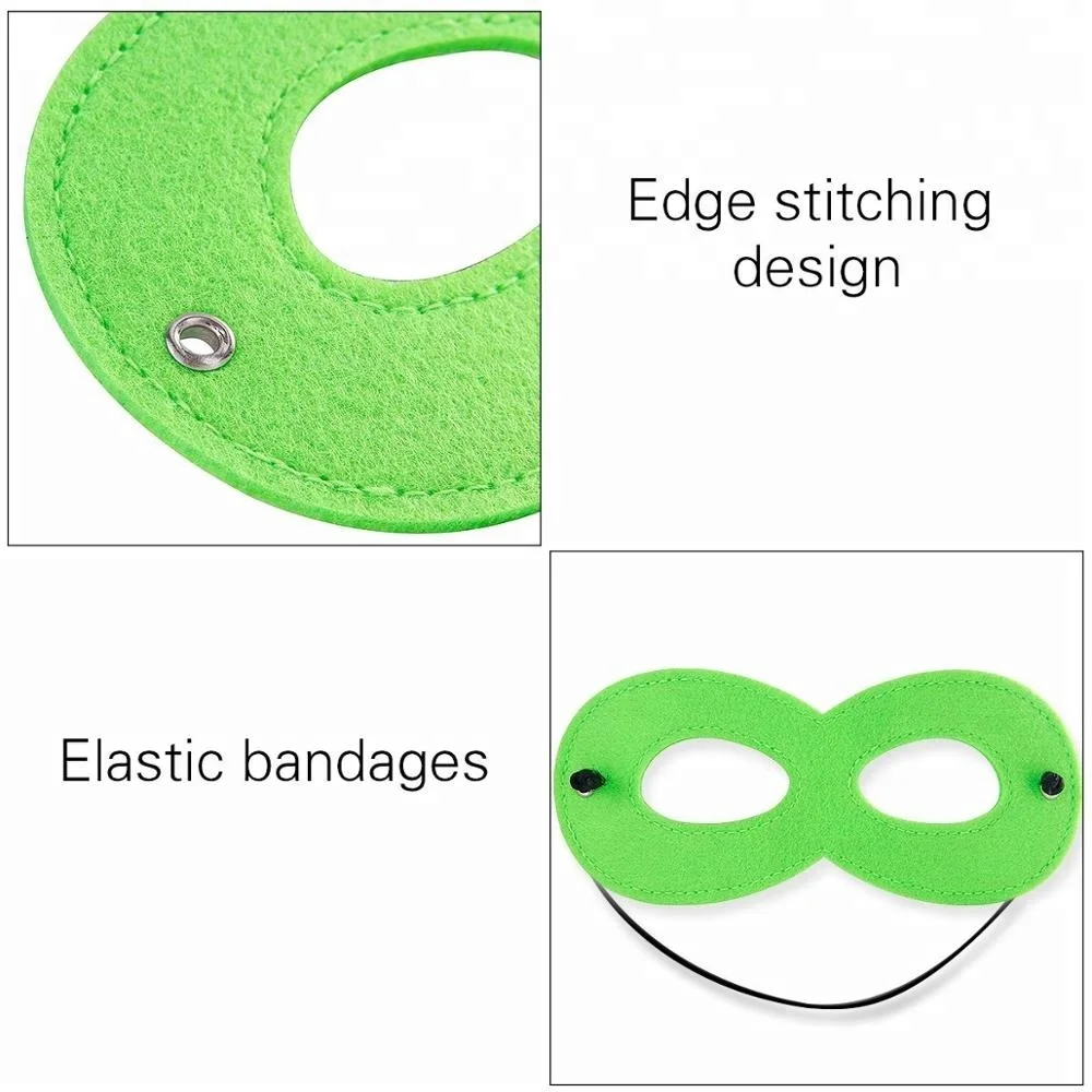 Custom High Quality Colorful Party Favors Dress Up Felt Cosplay Mask with Elastic Band for Kids